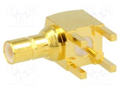 1-1337481-0_Πρίζα; SMB; αρσενικά; γωνιακός 90°; 50Ω; THT; για PCB; PTFE