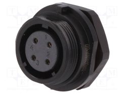 SP1712/S4-1N_Πρίζα; SP17; θηλυκά; PIN: 4; IP68; κόλληση; 500V; 0