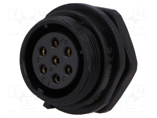 SP2112/S7-1N_Πρίζα; SP21; θηλυκά; PIN: 7; IP68; 15A; κόλληση; 500V; 1