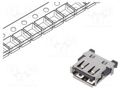 USB1055-GF-L-A_Πρίζα; USB A; SMT; PIN: 4; οριζόντια; middle board mount; USB 2.0