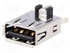 UBAS-4R-D14D-4D (LF)(SN)_Πρίζα; USB A; για PCB; THT; PIN: 4; ευθύς; USB 2.0; Επίχρυση