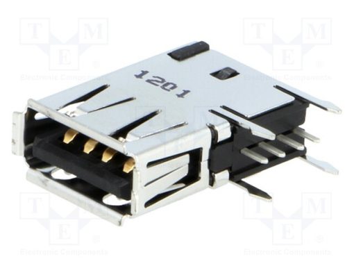 292336-1_Πρίζα; USB A; για PCB; THT; PIN: 4; πλευρικές