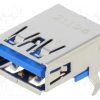 484050003_Πρίζα; USB A; για PCB; THT; PIN: 9; γωνιακός 90°; USB 3.0; Επίχρυση