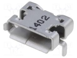 MCR-AB1-S-RA-SMT-CS1-TR_Πρίζα; USB AB micro; SMT; οριζόντια; USB 2.0; Επίχρυση