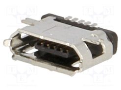 ESB228110100Z_Πρίζα; USB B micro; SMT; PIN: 5; USB 2.0; Επινικελωμένο