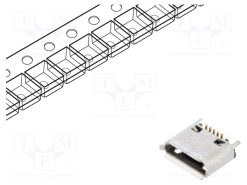 USB3160-30-0120-1-C_Πρίζα; USB B micro; SMT; PIN: 5; κάθετη; USB 2.0; 1