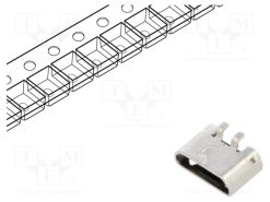 USB3190-GF-C_Πρίζα; USB B micro; SMT; PIN: 5; κάθετη; USB 2.0; 1