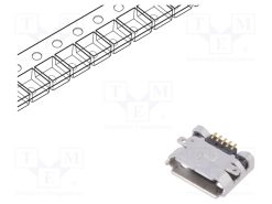 10118192-0001LF_Πρίζα; USB B micro; για PCB; SMT; PIN: 5; οριζόντια; USB 2.0; μαύρο