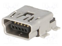 548190572_Πρίζα; USB B mini; για PCB; SMT; PIN: 5; οριζόντια