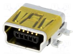 675031020_Πρίζα; USB B mini; για PCB; SMT; PIN: 5; οριζόντια