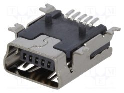 934_Πρίζα; USB B mini; για PCB; SMT; PIN: 5; οριζόντια; USB 2.0; 1A; 30V