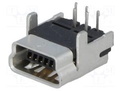 548190519_Πρίζα; USB B mini; για PCB; THT; PIN: 5; γωνιακός 90°