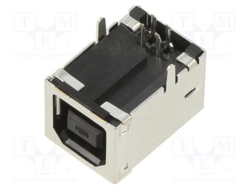 670688010_Πρίζα; USB B; για PCB; THT; PIN: 4; γωνιακός 90°; θωρακισμένα