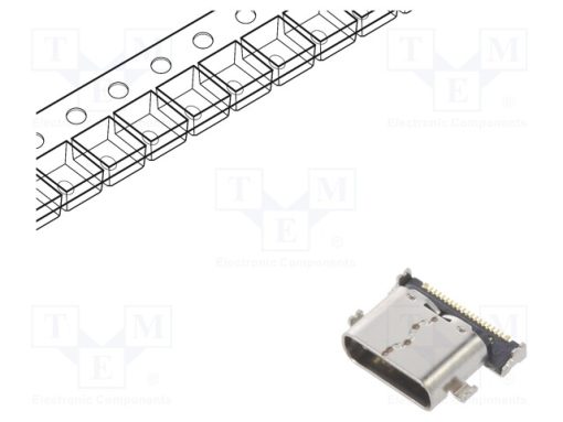 CX70M-24P1_Πρίζα; USB C; CX; για PCB; SMT; PIN: 24; οριζόντια; USB 3.0; Επίχρυση