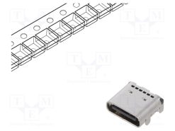 2436 01_Πρίζα; USB C; για PCB; SMT; PIN: 24; γωνιακός 90°; USB 3.1