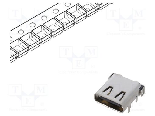 2436 02_Πρίζα; USB C; για PCB; SMT