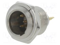 MXLR-4W-C_Πρίζα; XLR mini; αρσενικά; PIN: 4; κόλληση; Ø11mm