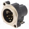 NC5MBV-SW_Πρίζα; XLR; αρσενικά; PIN: 5; γωνιακός 90°; THT; ασημένιος; 3A