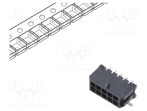 430451009_Πρίζα; αγωγού-πλακέτας; αρσενικά; Micro-Fit 3.0; 3mm; PIN: 10