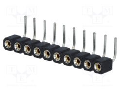 DS1002-01-1*10R13_Πρίζα; ακίδων; θηλυκά; PIN: 10; τορναρισμένες επαφές; γωνιακός 90°