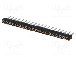 DS1002-02-1*20BT1F6_Πρίζα; ακίδων; θηλυκά; PIN: 20; ευθύς; 2mm; THT; 1x20; Μηκ.Ολ: 7