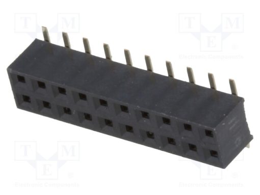 ZL266-20DG_Πρίζα; ακίδων; θηλυκά; PIN: 20; κάθετη; 2mm; SMT; 2x10; Ύψ.προφίλ: 4mm