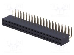 DS1024-2*20R0_Πρίζα; ακίδων; θηλυκά; PIN: 40; γωνιακός 90°; 2