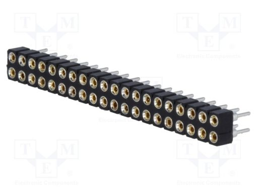 DS1002-01-2*20V13_Πρίζα; ακίδων; θηλυκά; PIN: 40; τορναρισμένες επαφές; ευθύς; 2