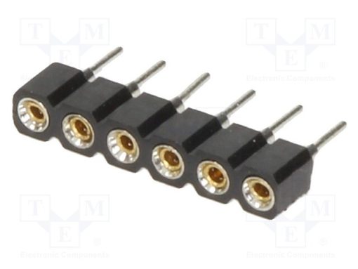 DS1002-01-1*6V13_Πρίζα; ακίδων; θηλυκά; PIN: 6; τορναρισμένες επαφές; ευθύς; 2