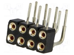 DS1002-01-2*4R13_Πρίζα; ακίδων; θηλυκά; PIN: 8; τορναρισμένες επαφές; γωνιακός 90°