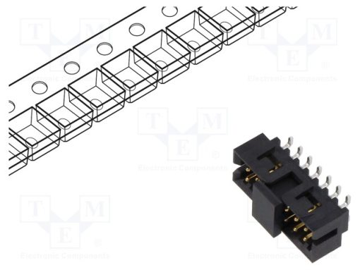 878321414_Πρίζα; πλακέτα-αγωγός / πλακέτα; Milli-Grid; 2mm; για PCB