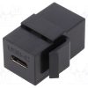 NK0032_Πρίζα; συνδετικό; θηλυκό χ2; USB C πρίζα x2; Keystone; ευθύς