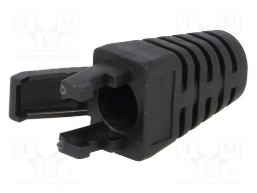 2532 01 SCHWARZ_Προστατευτικά για φις RJ45; 6mm; μαύρο