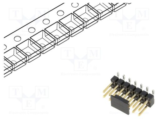 95278-101A14LF_Ράγα ακίδων; ακίδων; BERGSTIK; αρσενικά; PIN: 14; κάθετη; 2