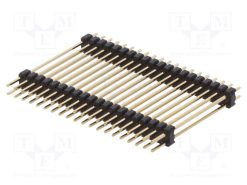 ZL2038-40_Ράγα ακίδων; ακίδων; αρσενικά; PIN: 40; δύο επιπέδων; ευθύς; 2