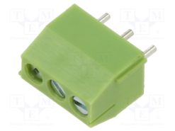 XY350V-3P 3.5MM GREEN_Ράγα σύσφιξης για τυπωμένα; γωνιακός 90°; 3