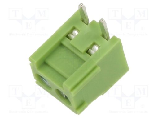 XY302R-2P 3.5MM GREEN_Ράγα σύσφιξης για τυπωμένα; ευθύς; 3