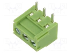 XY302R-3P 3.5MM GREEN_Ράγα σύσφιξης για τυπωμένα; ευθύς; 3