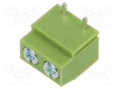 XY126R-2P 5.0MM GREEN_Ράγα σύσφιξης για τυπωμένα; ευθύς; 5mm; γραμμές: 2; για PCB; 10A