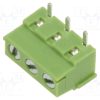 XY304R-3P 5.0MM GREEN_Ράγα σύσφιξης για τυπωμένα; ευθύς; 5mm; γραμμές: 3; για PCB