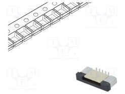 DS1020-08-10VBT11-R_Σύνδεση: FFC/FPC; κάθετη; PIN: 10; ZIF; SMT; 500mA; επικασσιτερωμένη