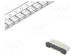 DS1020-08-12VBT11-R_Σύνδεση: FFC/FPC; κάθετη; PIN: 12; ZIF; SMT; 500mA; επικασσιτερωμένη