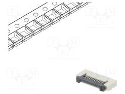 DS1020-12-10VBT1A-R_Σύνδεση: FFC/FPC; οριζόντια; PIN: 10; ZIF; SMT; 500mA; 30mΩ; -25÷85°C