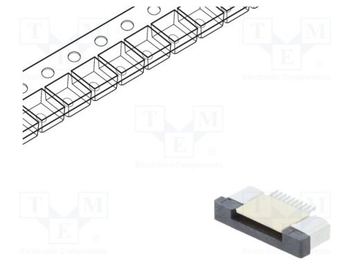 DS1020-09-10VBT1A-R_Σύνδεση: FFC/FPC; οριζόντια; PIN: 10; ZIF; SMT; 500mA; 30mΩ; -25÷85°C