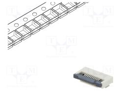 DS1020-11-10VBT1-R_Σύνδεση: FFC/FPC; οριζόντια; PIN: 10; ZIF; SMT; 500mA; 30mΩ; 500um