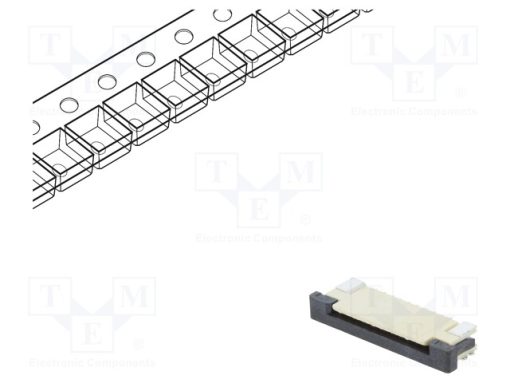 DS1020-07-10VBT1B-R_Σύνδεση: FFC/FPC; οριζόντια; PIN: 10; ZIF; SMT; επικασσιτερωμένη