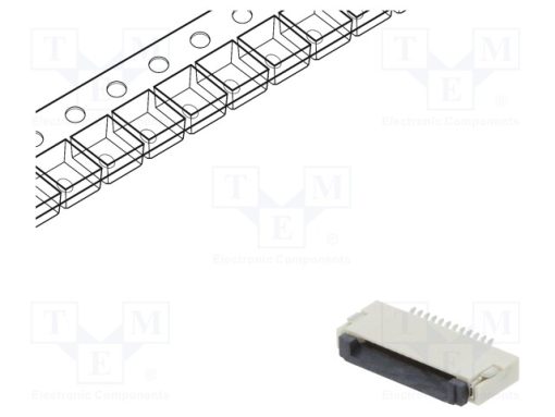 DS1020-12-12VBT1A-R_Σύνδεση: FFC/FPC; οριζόντια; PIN: 12; ZIF; SMT; 500mA; 30mΩ; -25÷85°C