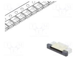 DS1020-09-12VBT1A-R_Σύνδεση: FFC/FPC; οριζόντια; PIN: 12; ZIF; SMT; 500mA; 30mΩ; -25÷85°C