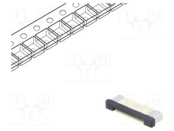 DS1020-09-16VBT1A-R_Σύνδεση: FFC/FPC; οριζόντια; PIN: 16; ZIF; SMT; 500mA; 30mΩ; -25÷85°C