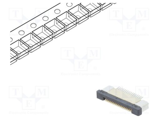 DS1020-09-16VBT1B-R_Σύνδεση: FFC/FPC; οριζόντια; PIN: 16; ZIF; SMT; 500mA; 30mΩ; -25÷85°C